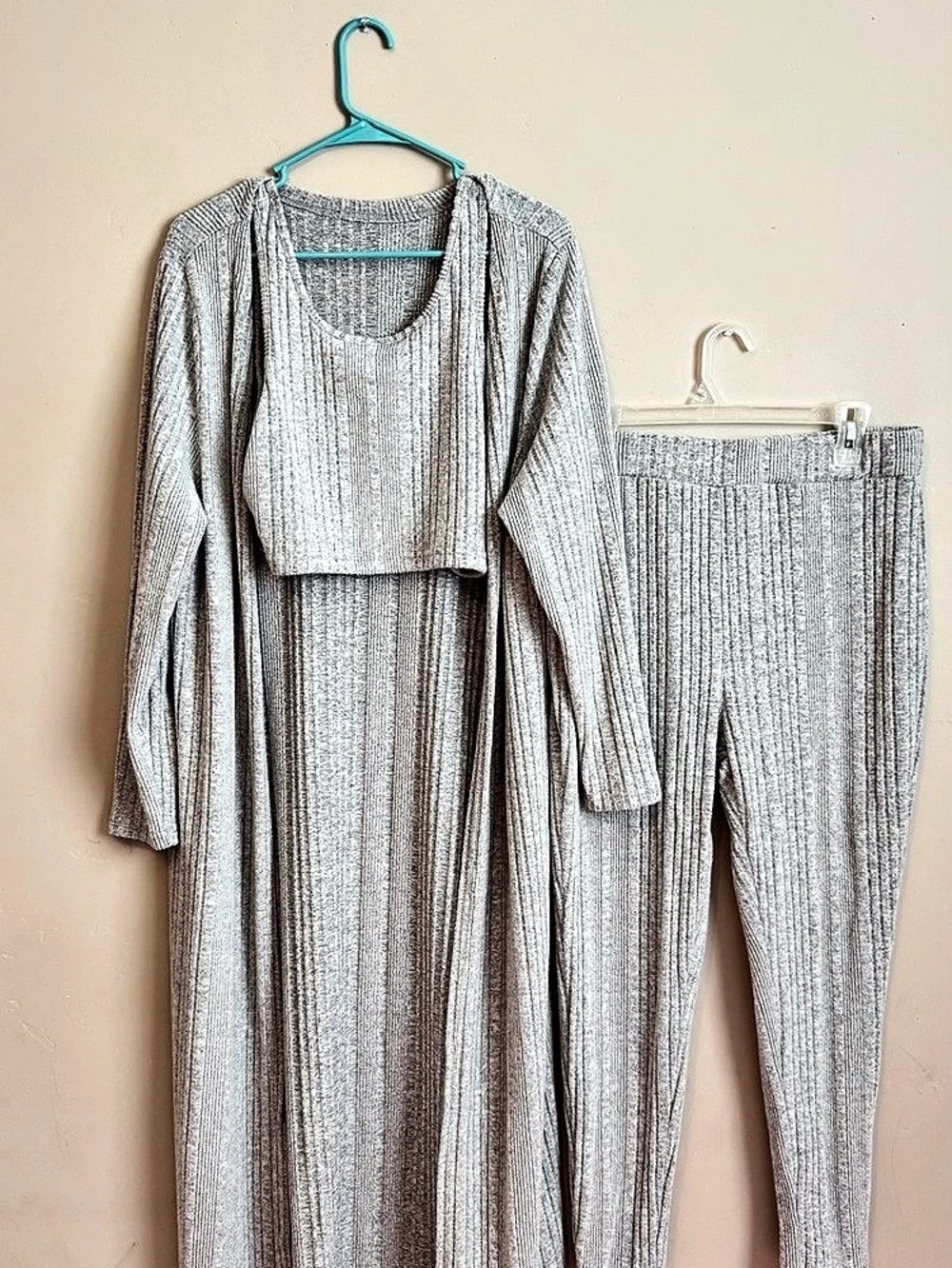 SHEIN Gray Knit Two-Piece Set Size 1X.